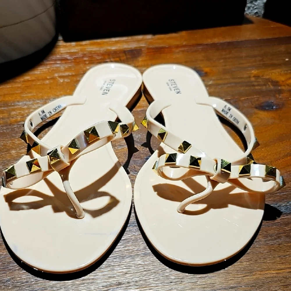 Steven New York  Women's Sandals with Gold Studs